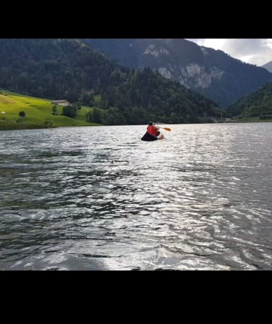 Entraînement canoë - lac de Rossinière